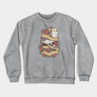 bird vintage rose Crewneck Sweatshirt